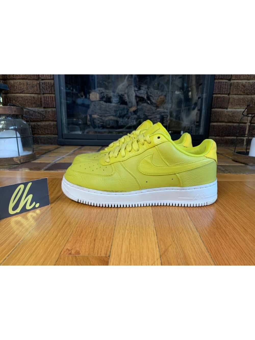 Size 10 Nike Air Force 1 Low NikeLab Bright Citron Athletic Sneakers 905618-701